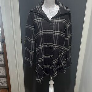 Plaid Button-Up Jacket